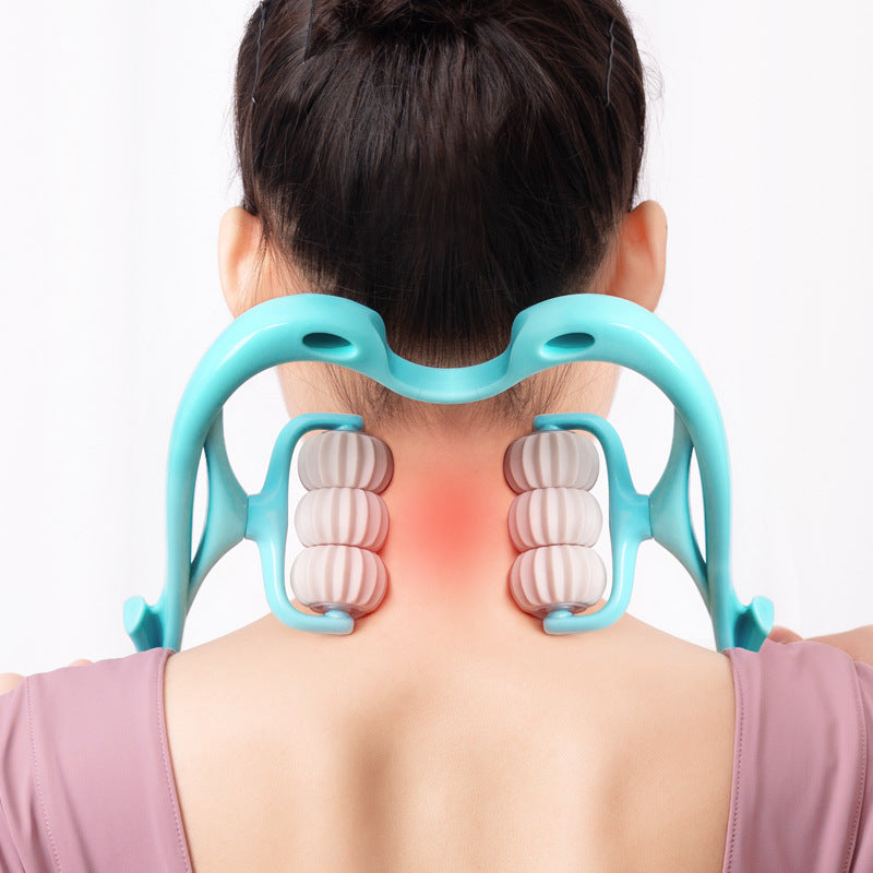 FlexiRoll™ Neck Massager – 6-Wheel Deep Tissue Relief for Neck & Shoulders